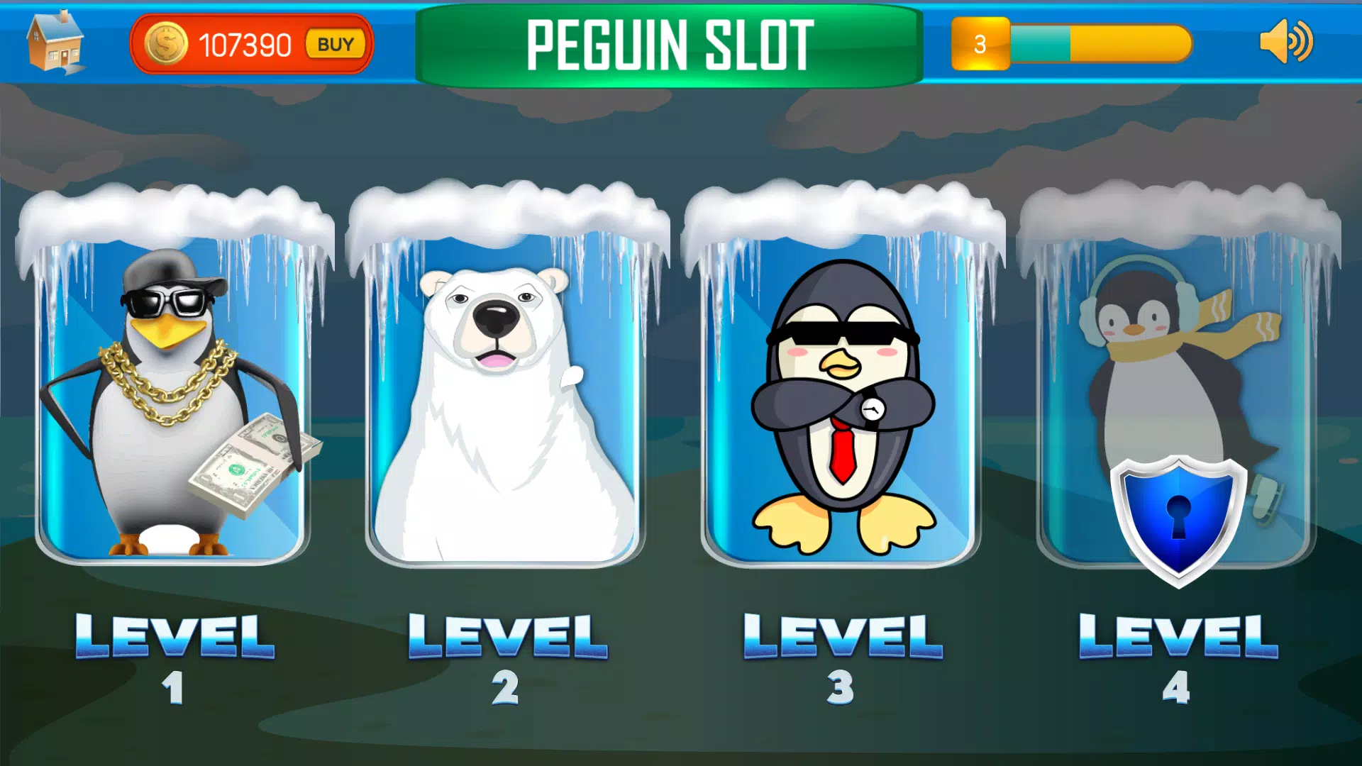 Download do APK de O pinguim congelado Slots para Android