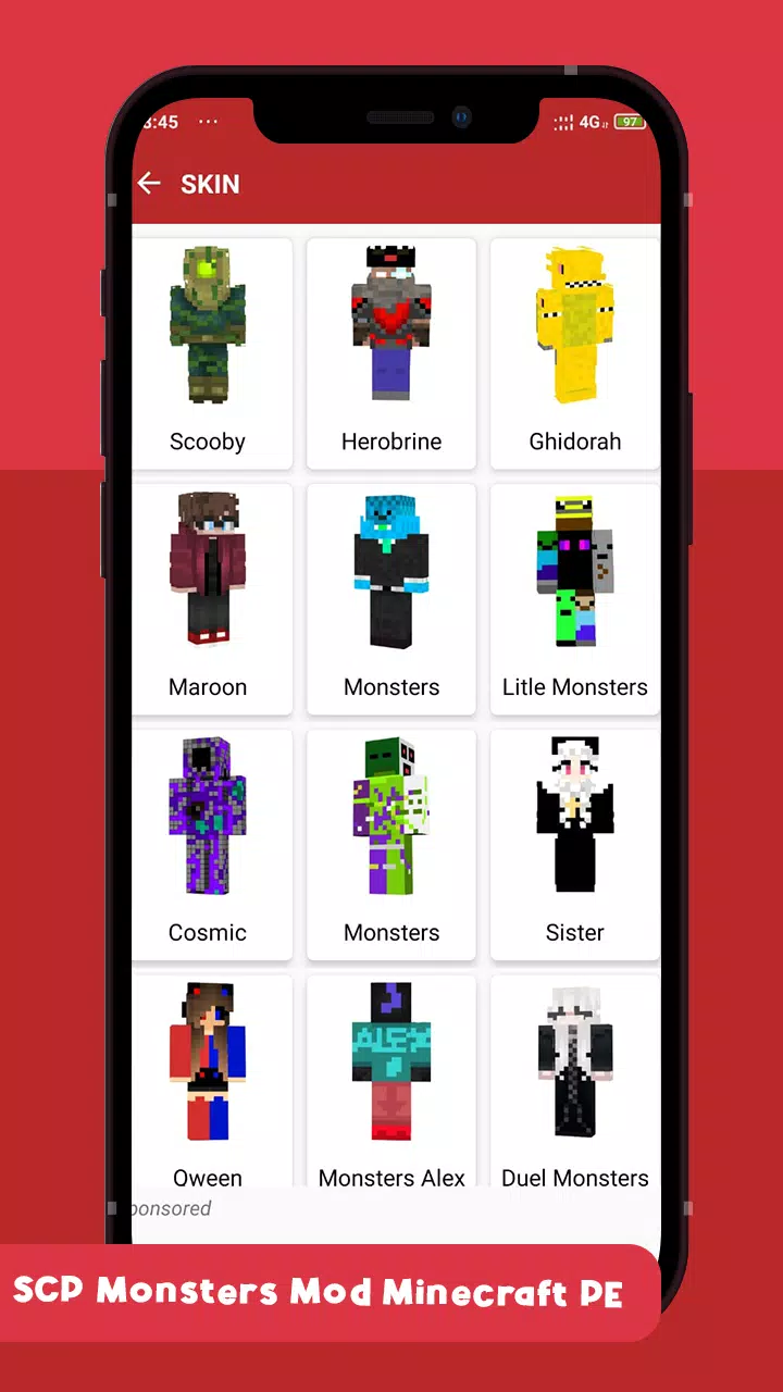 scp monster  Minecraft Skins