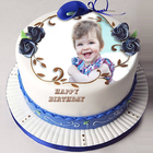 ikon Birthday Cake with Name, Photo