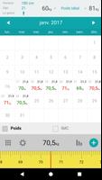 Calendrier de poids et IMC Affiche
