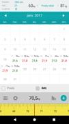 Calendrier de poids et IMC capture d'écran 1