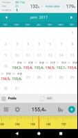 Calendrier de poids et IMC capture d'écran 2