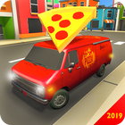 Pizza Delivery Van Virtual City Bike Moto Driving Zeichen