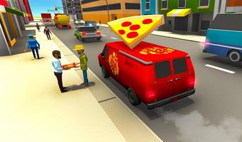 Pizza Delivery Van Virtual City Bike Moto Driving ảnh chụp màn hình 1