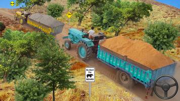 Hill Tractor Trolley Cargo Sim Cartaz