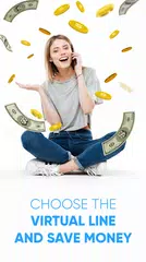 第二行：免费电话，短信，在线接收短信，eSim XAPK 下載