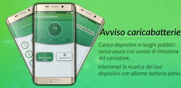 Rimozione del caricatore,allarme batteria completa