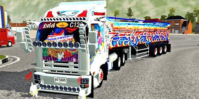 Mod Bussid Truck Thailand captura de pantalla 1