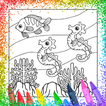 Glitter Sea Animals Coloring