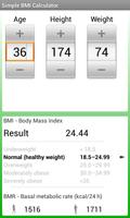 Simple BMI / BMR Calculator poster