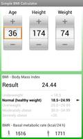 Simple BMI / BMR Calculator Cartaz