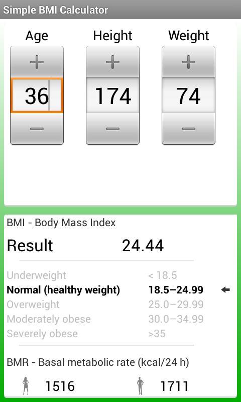 Simple BMI / BMR Calculator APK for Android Download