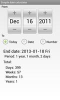Simple Date Calculator تصوير الشاشة 1