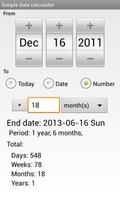 برنامه‌نما Simple Date Calculator عکس از صفحه