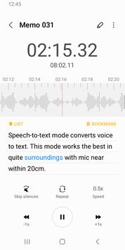 Samsung Voice Recorder اسکرین شاٹ 3