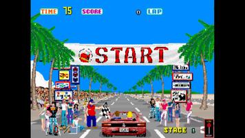 Outrun arcade game الملصق