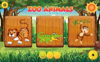 Puzzles for kids Zoo Animals Affiche