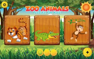 Puzzles for kids Zoo Animals постер