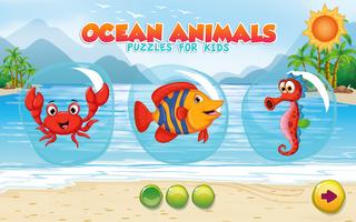 Puzzles for kids Ocean Animals الملصق