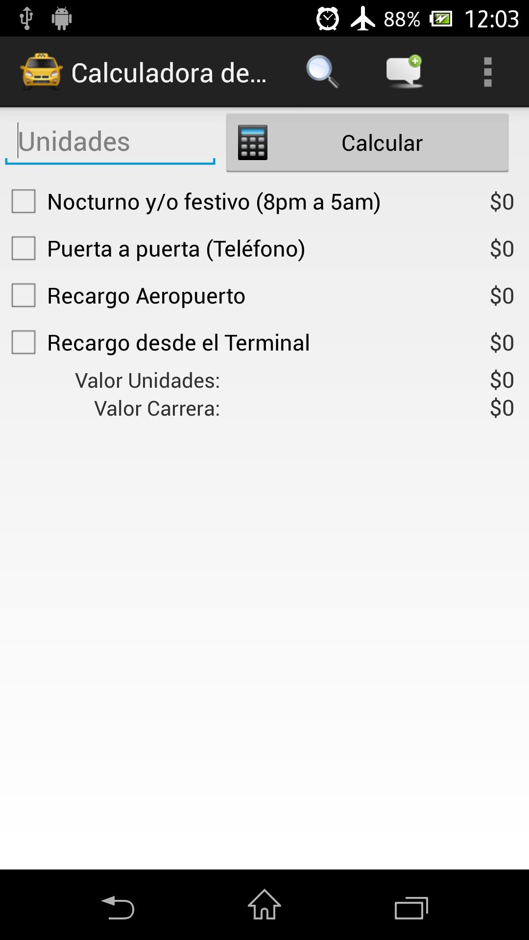 Descarga de APK de Calculadora de Tarifas para Android