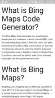 Embed Bing Maps Generator ảnh chụp màn hình 3