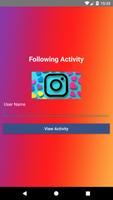 Following Activity for Instagram Plakat