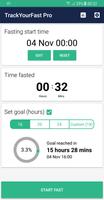 Track Your Fast Pro - Intermit پوسٹر