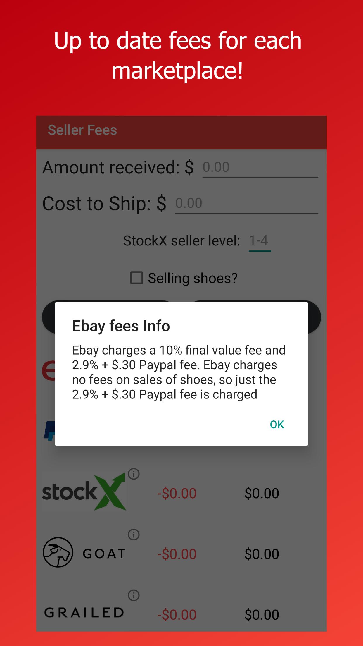 Selling Fees Calculator: Sneaker & Streetwear tool APK per Android Download