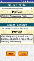 Anniversary invitation Maker Party Wedding wishes captura de pantalla 1