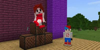 Friday Night Funkin Mod Minecraft постер