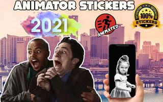 Animator moving stickers Affiche