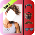 Man Face Photo Editor 2020: Mustache Beard Styler icône