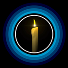 Candle light meditation icon