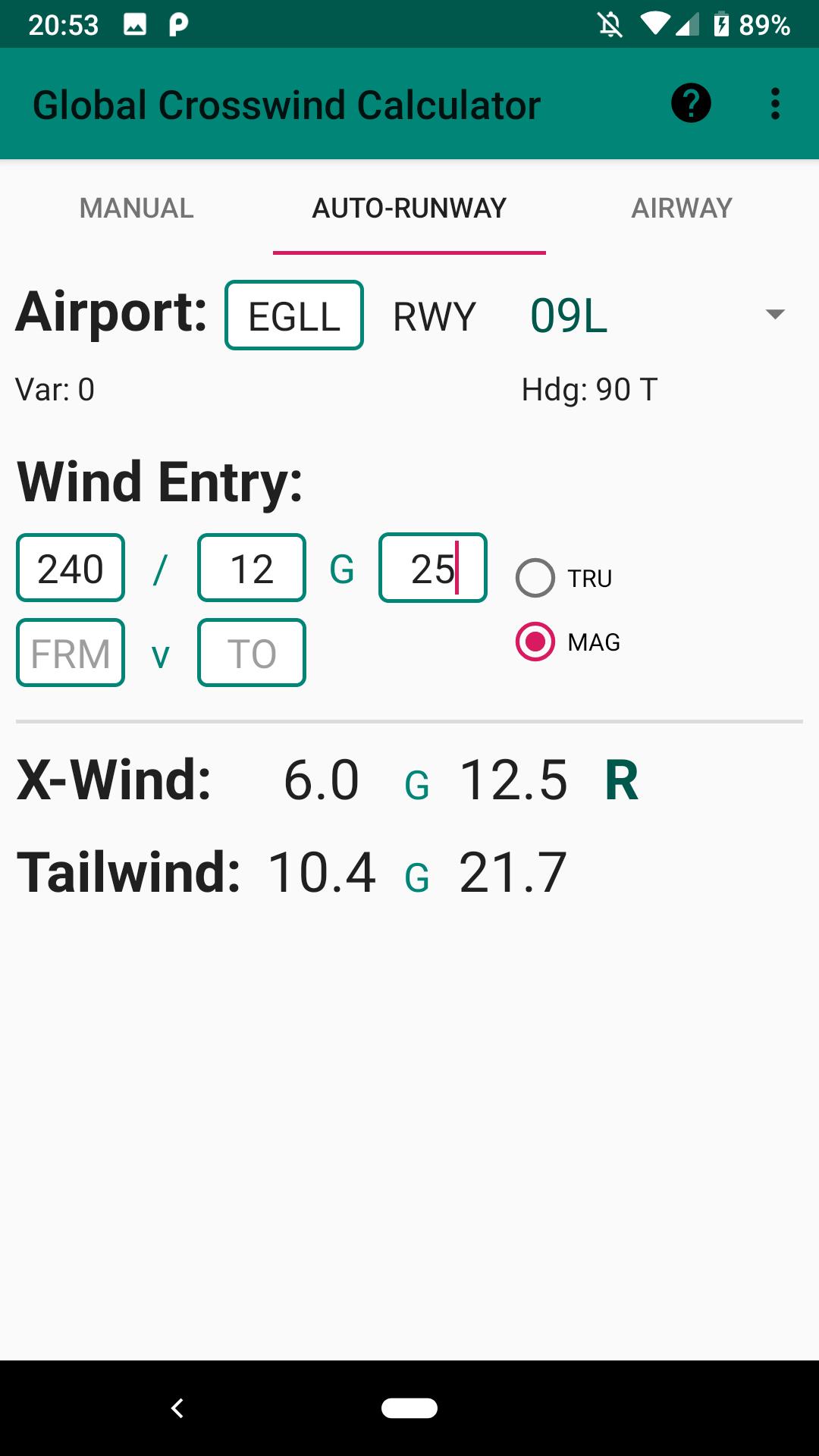 Global Crosswind Calculator Latest Version 1.11 for Android