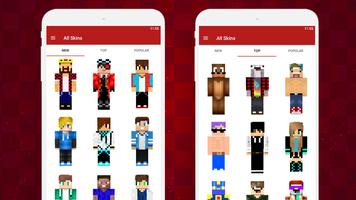 Skins Youtubers for Minecraft ảnh chụp màn hình 3