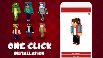 Skins Youtubers for Minecraft ảnh chụp màn hình 1