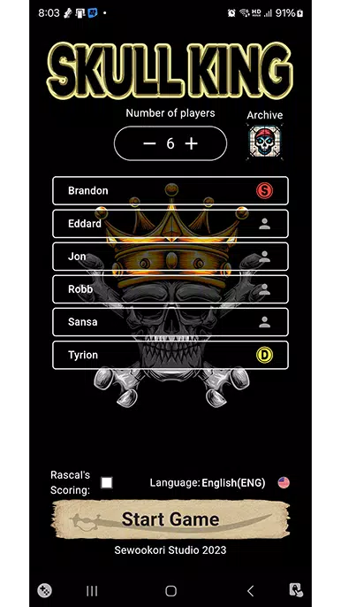 Skull King Score Calculator Skull King Score Calculator
