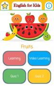 English For Kids-Fruits poster