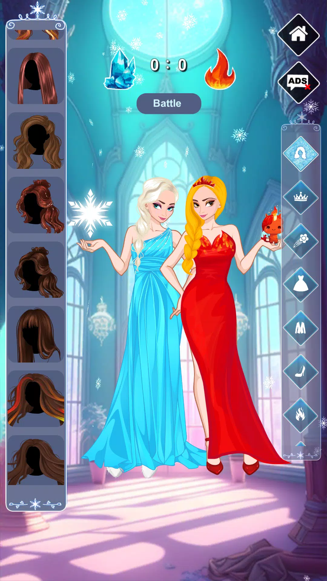 Vestir Princesa do Gelo - Jogos para Meninas