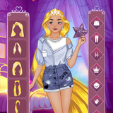 Golden princess dress up game