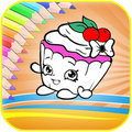 Shopkins Glitter Coloring Book