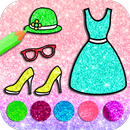 Dress Coloring Book With Glitter Color APK
