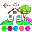 Домашняя книжка-раскраска с блеском APK