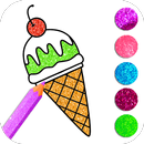 Ice Cream and Cup Cake Coloring Book With Glitter APK