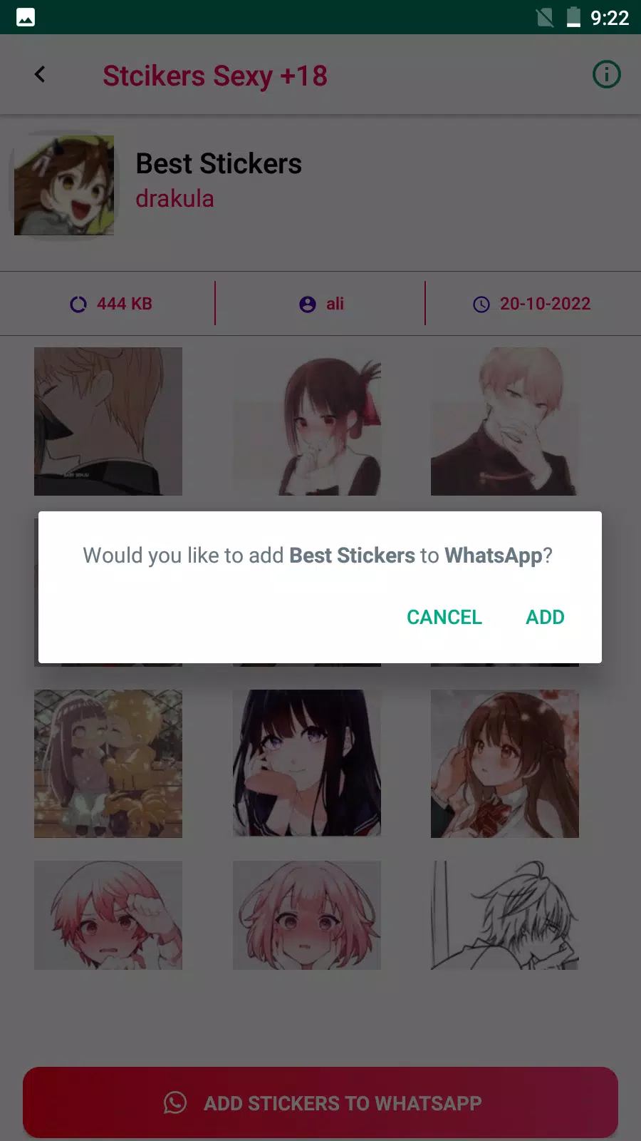 Anime cute stickers - Stickers for WhatsApp