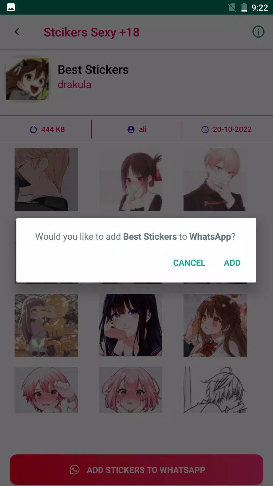 Anime Girl Sticker for iOS & Android