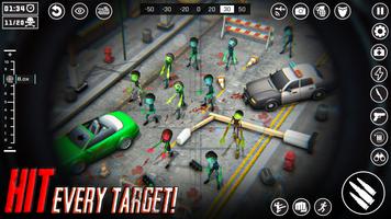 القناص Stickman: ألعاب Zombie تصوير الشاشة 3