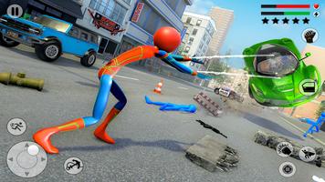 Stick Rope Hero Spider Fight captura de pantalla 1