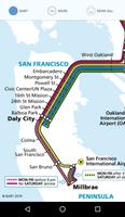 SF Metro Maps - BART + MUNI الملصق