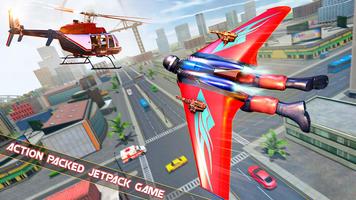 Flying Jetpack Hero Fighter постер